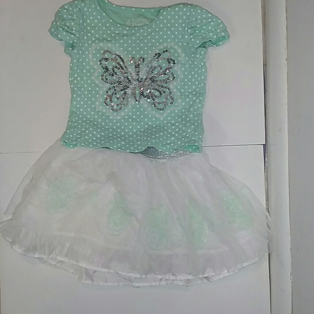 Flapdoodles Butterfly Top and tulle skort
